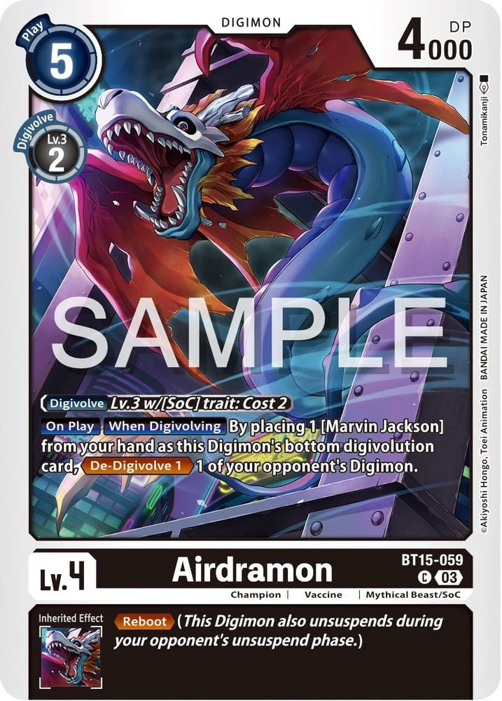 Airdramon (#BT15-059 C) (Exceed Apocalypse) Near Mint