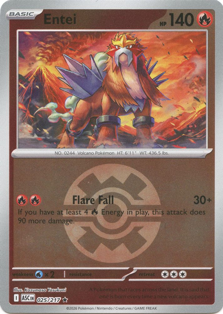 Entei Quick Ball (#025/217) (ME: Ascended Heroes) Near Mint Reverse Holofoil