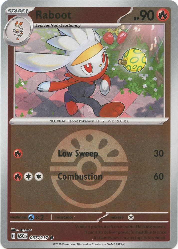 Raboot Friend Ball (#037/217) (ME: Ascended Heroes) Near Mint Reverse Holofoil