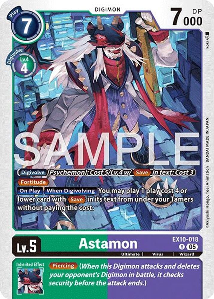 Astamon (#EX10-018 R) (Sinister Order) Near Mint Foil