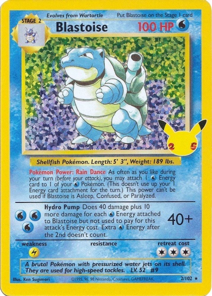 Blastoise (#2/102) (Celebrations: Classic Collection) Near Mint Holofoil