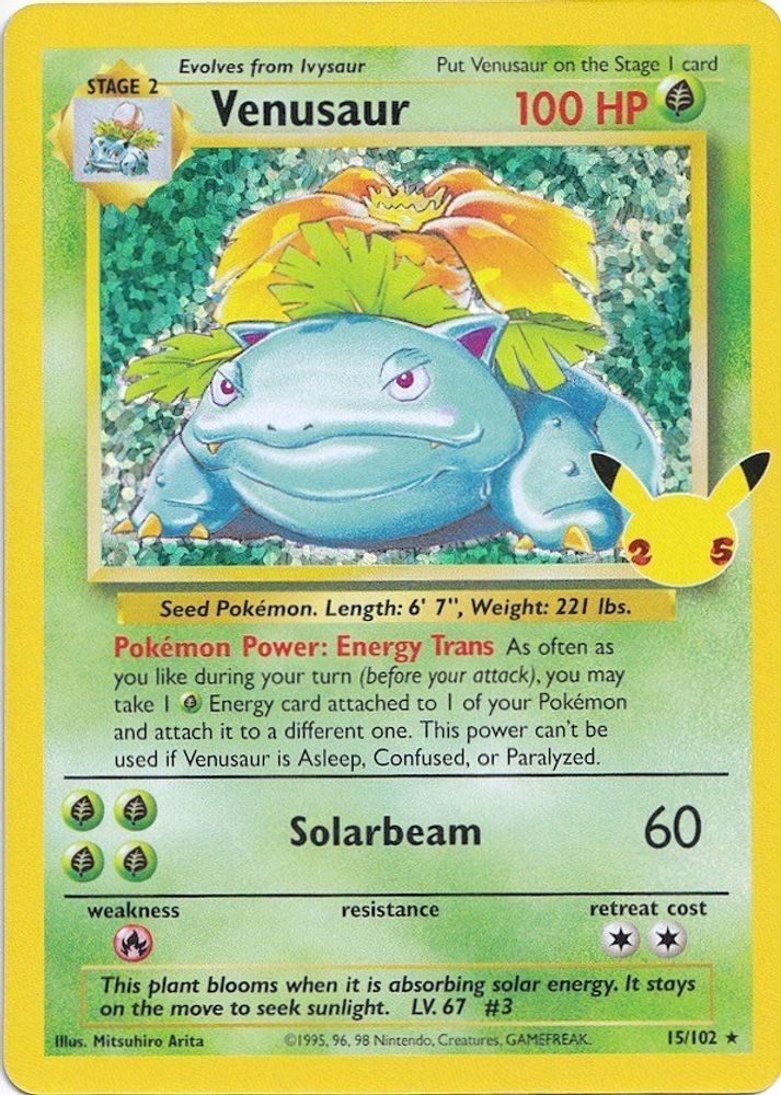 Venusaur (#15/102) (Celebrations: Classic Collection) Near Mint Holofoil