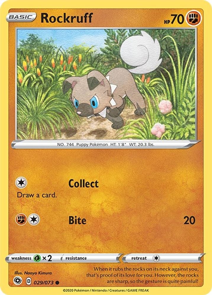 Rockruff (#29/73) (Champion's Path) Near Mint Reverse Holofoil