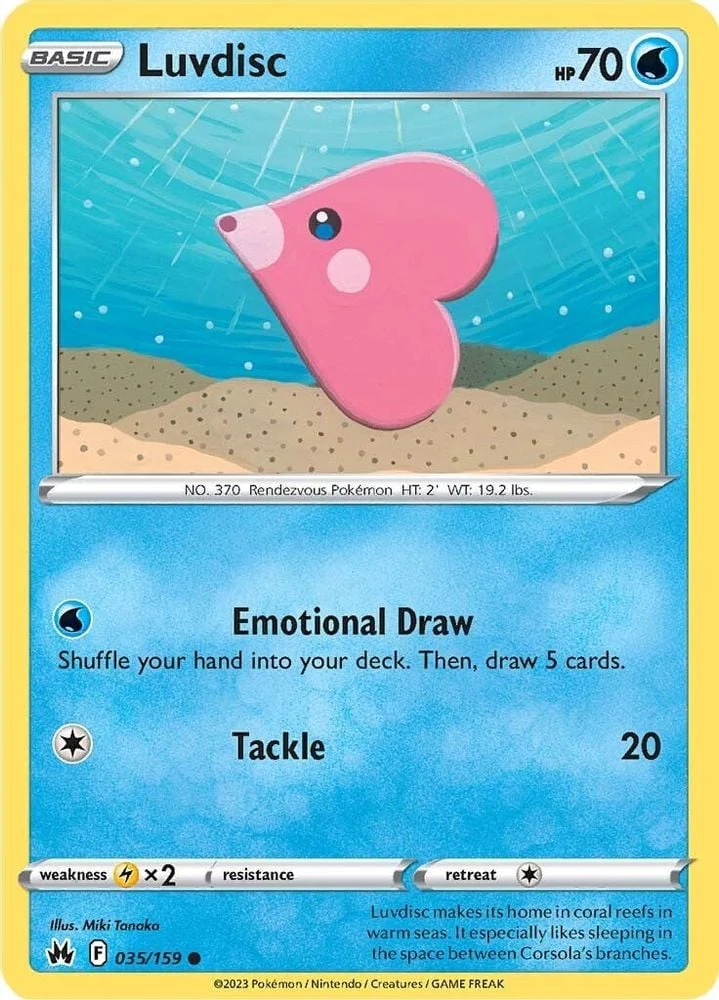 Luvdisc (#035/159) (SWSH: Crown Zenith) Near Mint Reverse Holofoil