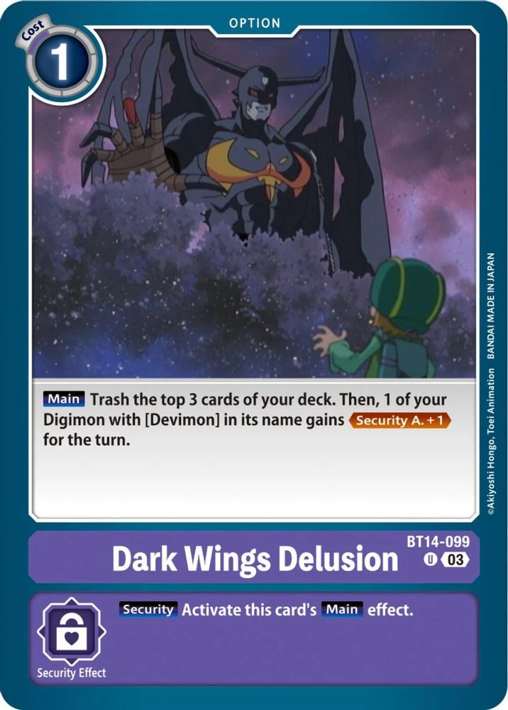 Dark Wings Delusion (#BT14-099 U) (Blast Ace) Near Mint