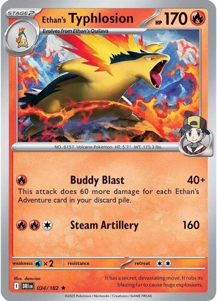 Ethans Typhlosion (#034/182) (SV10: Destined Rivals) Near Mint Holofoil