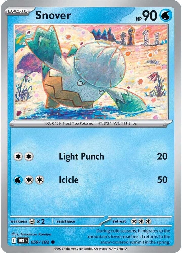 Snover (#059/182) (SV10: Destined Rivals) Near Mint Reverse Holofoil