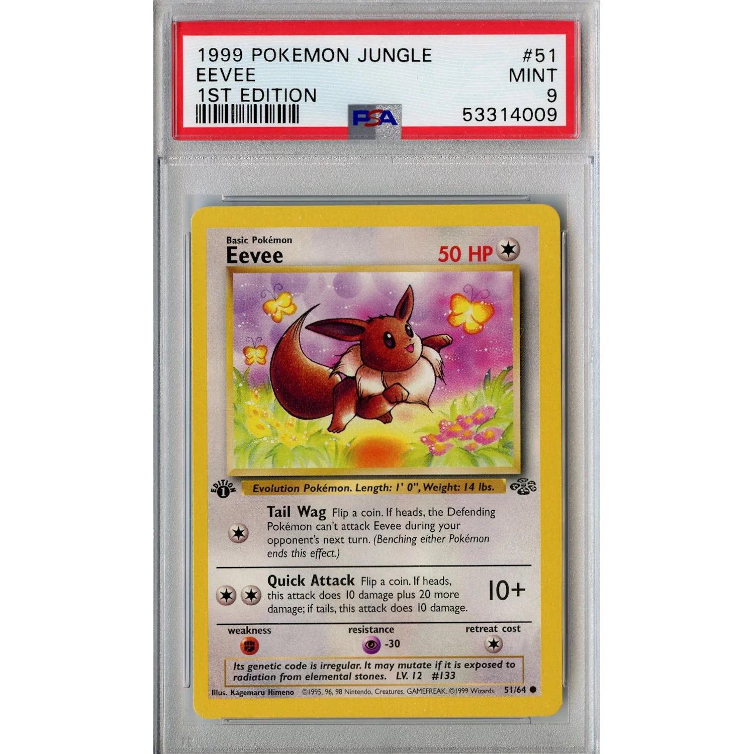 Eevee (51/64) - Common - Jungle 1st Edition [PSA 9]