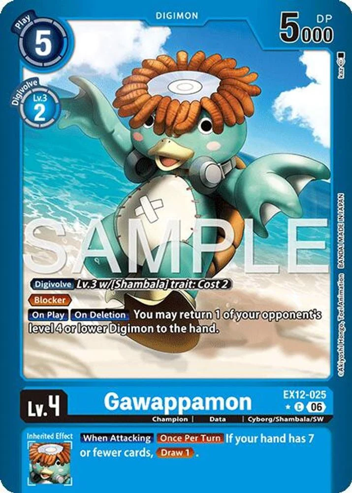 Gawappamon (Limited Foil) (#EX12-025 C) (Digital World Shambala) Near Mint Foil