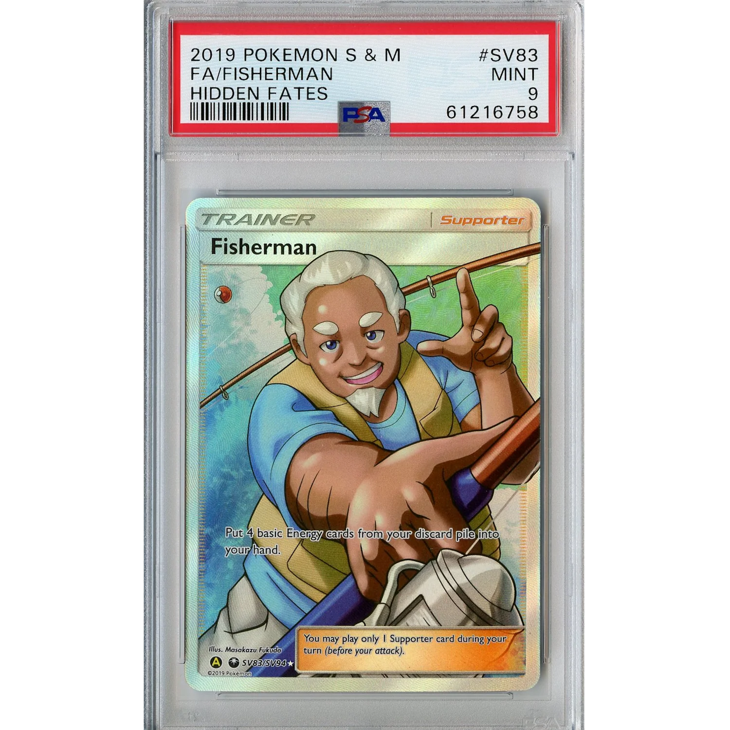 Fisherman (SV83/SV94) - Full Art - Hidden Fates [PSA 9]