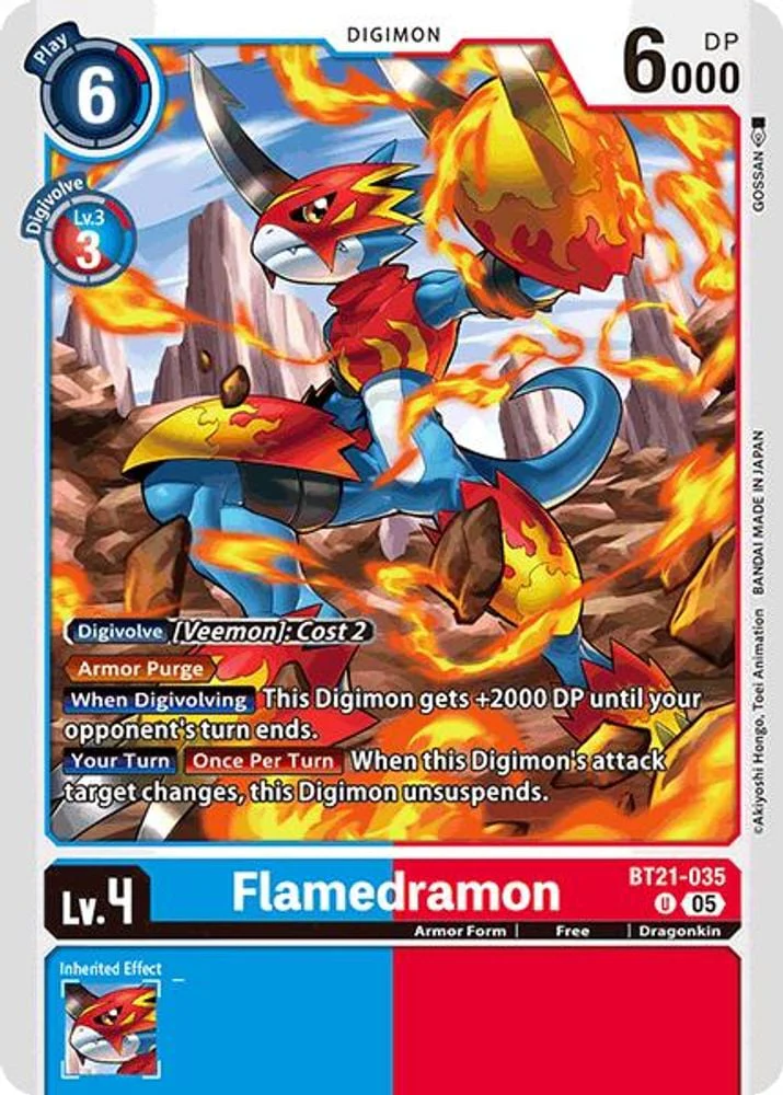 Flamedramon (#BT21-035 U) (World Convergence) Near Mint