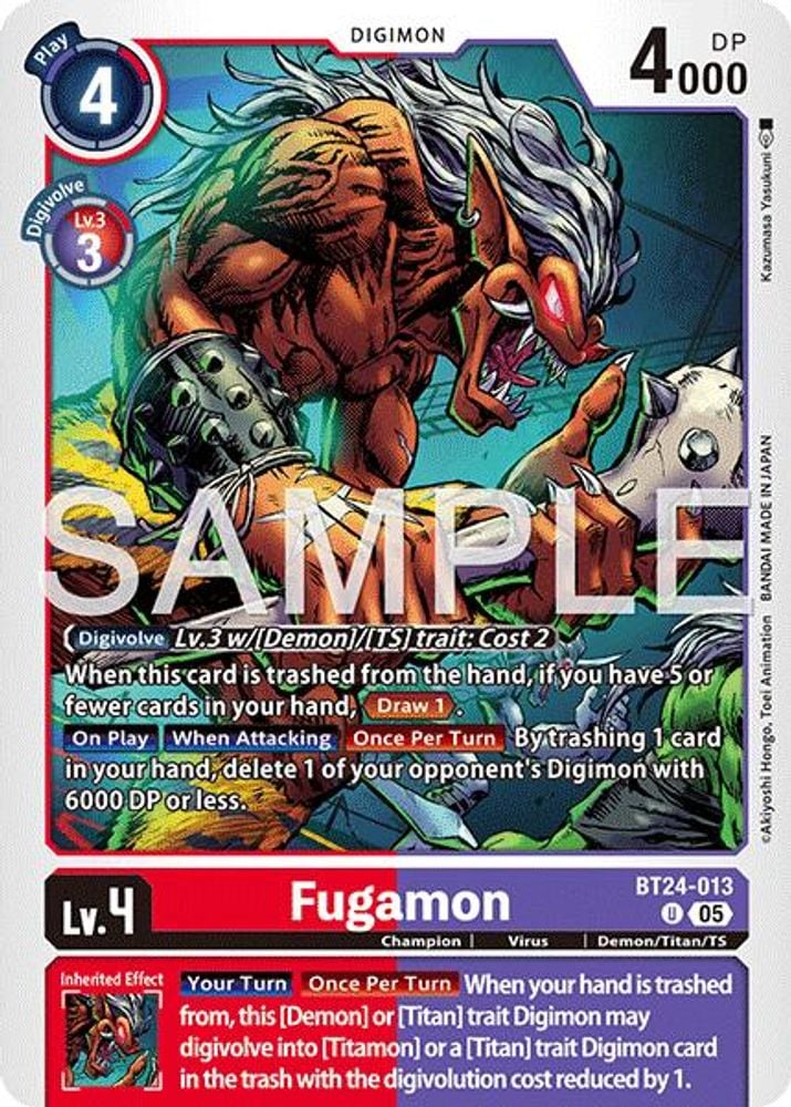 Fugamon (#BT24-013 U) (Time Stranger) Near Mint