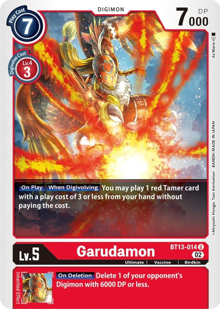 Garudamon (#BT13-014 U) (Versus Royal Knights) Near Mint