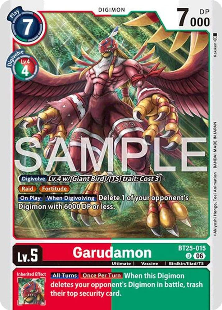 Garudamon (#BT25-015 U) (Dual Revolution) Near Mint