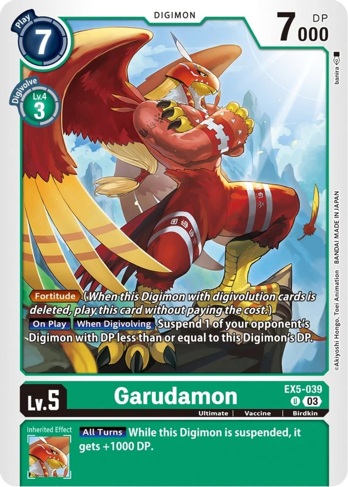Garudamon (#EX5-039 U) (Animal Colosseum) Near Mint