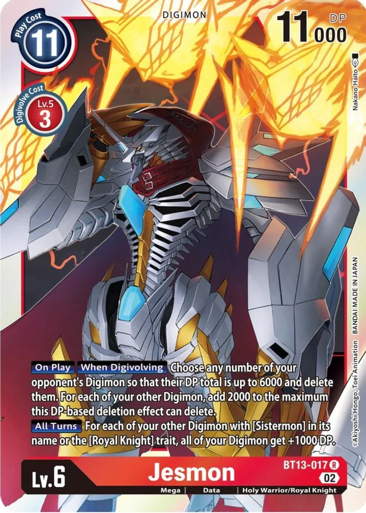 Jesmon (#BT13-017 R) (Versus Royal Knights) Near Mint Foil