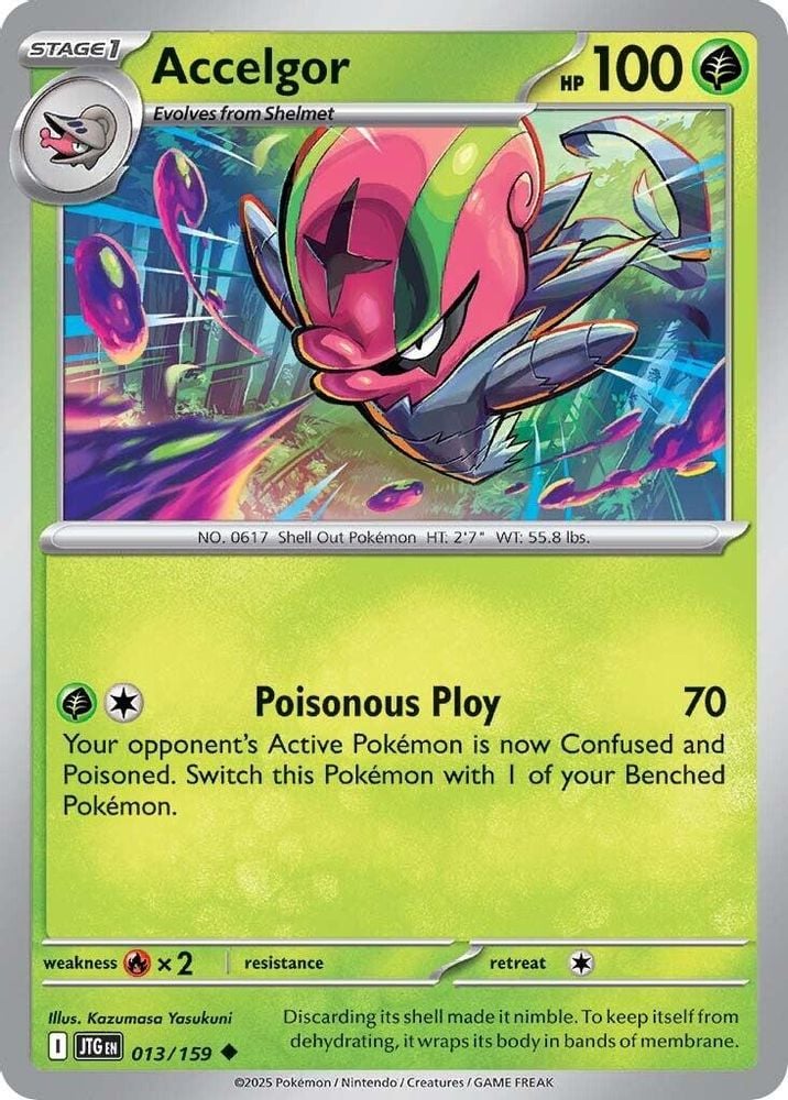 Accelgor (#013/159) (SV09: Journey Together) Near Mint Reverse Holofoil