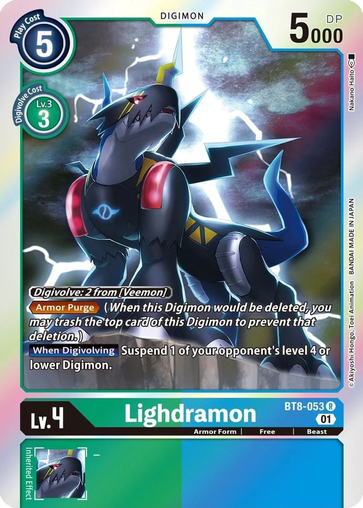 Lighdramon (#BT8-053 R) (New Awakening) Near Mint Foil