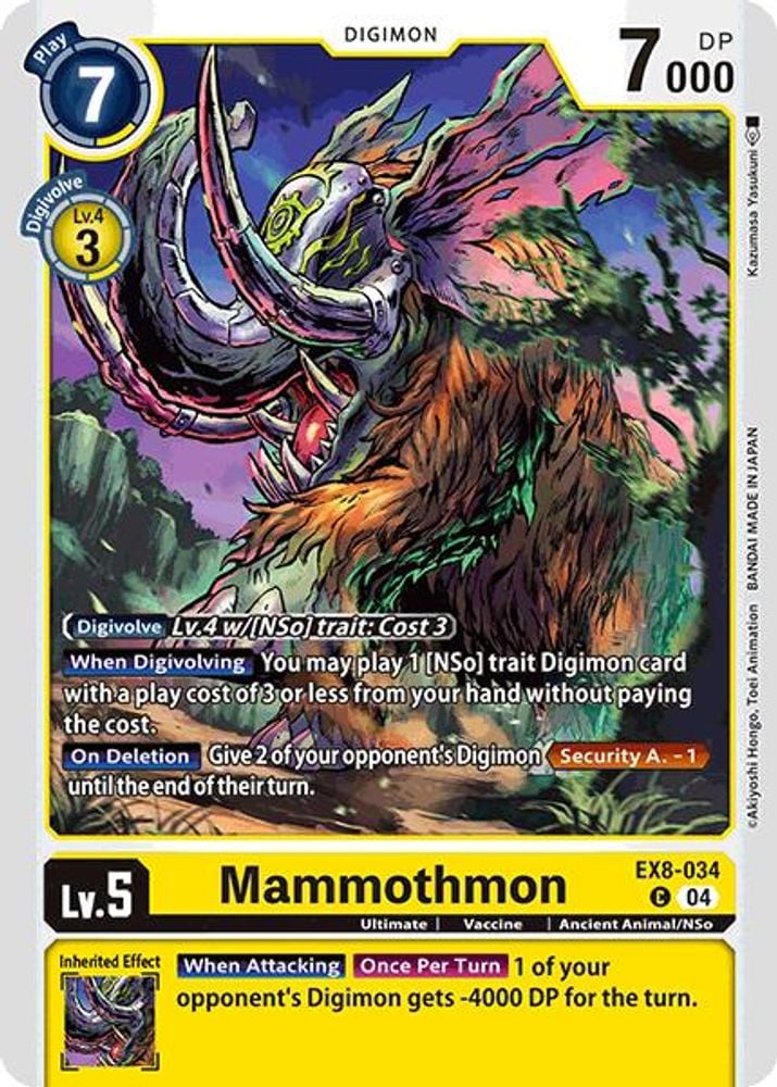Mammothmon (#EX8-034 C) (Chain of Liberation) Near Mint