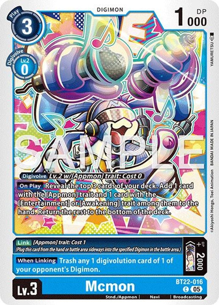 Mcmon (#BT22-016 C) (Cyber Eden) Near Mint