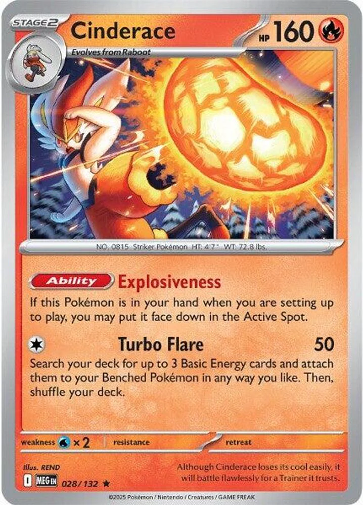 Cinderace (#028/132) (ME01: Mega Evolution)