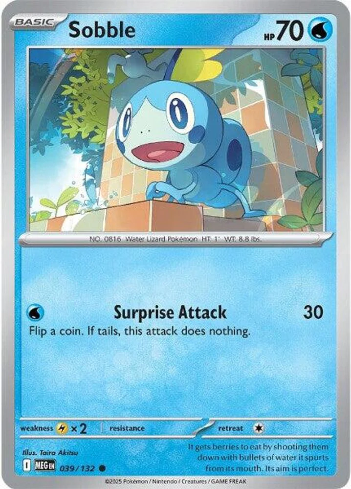 Sobble (#039/132) (ME01: Mega Evolution) Near Mint Reverse Holofoil