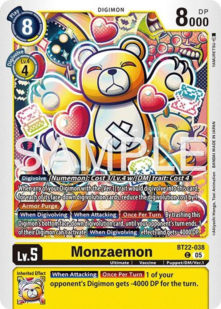 Monzaemon (#BT22-038 C) (Cyber Eden) Near Mint