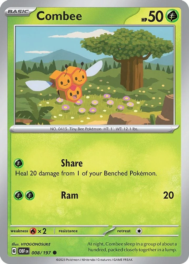 Combee (#008/197) (SV03: Obsidian Flames) Near Mint Reverse Holofoil