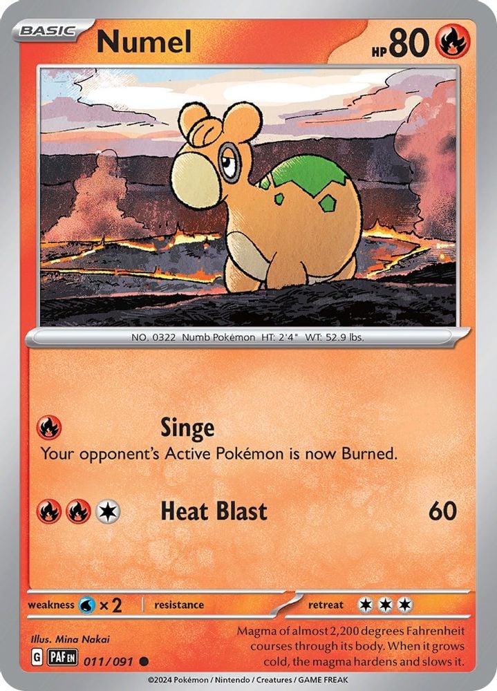 Numel (#011/091) (SV: Paldean Fates) Near Mint Reverse Holofoil