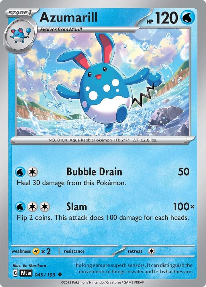 Azumarill (#045/193) (SV02: Paldea Evolved) Near Mint Reverse Holofoil
