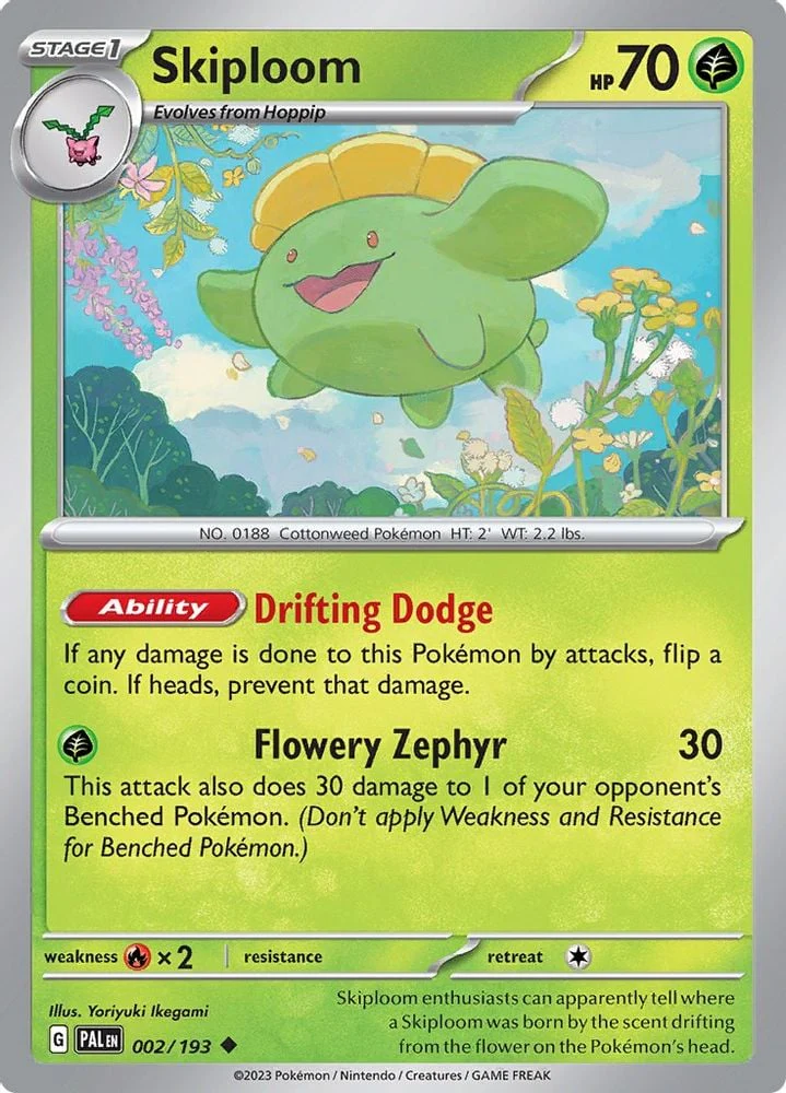 Skiploom (#002/193) (SV02: Paldea Evolved) Near Mint Reverse Holofoil