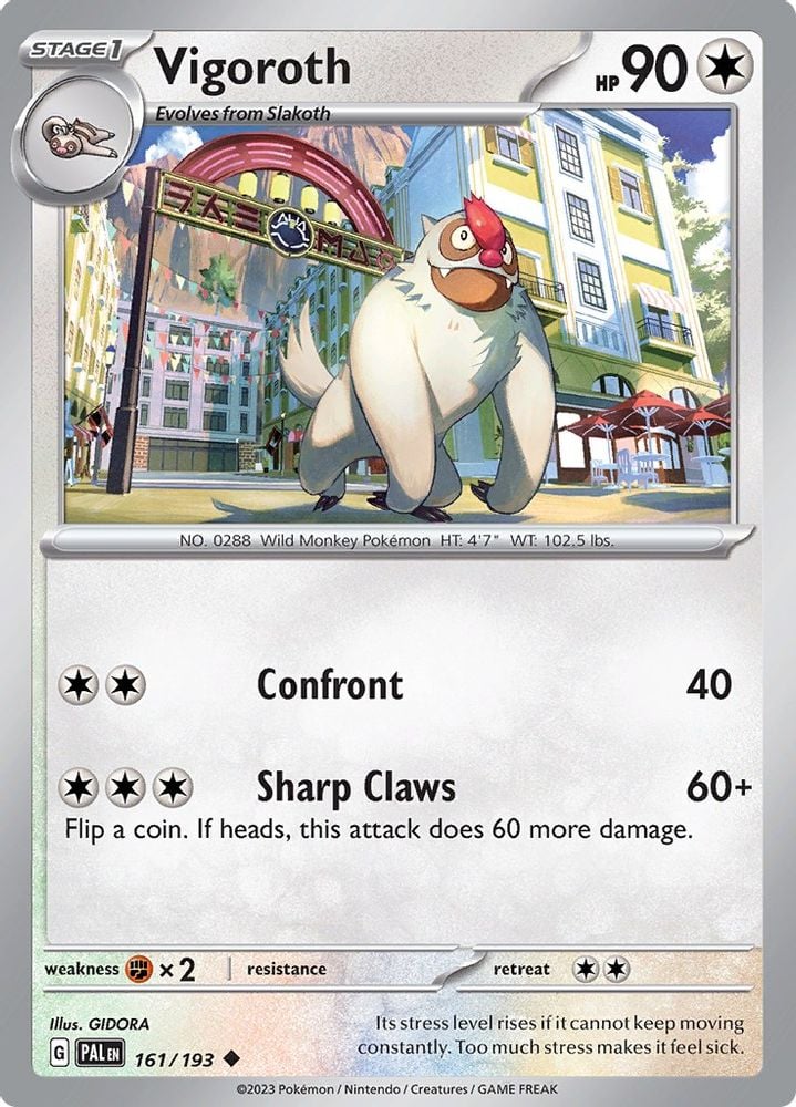 Vigoroth (#161/193) (SV02: Paldea Evolved) Near Mint Reverse Holofoil