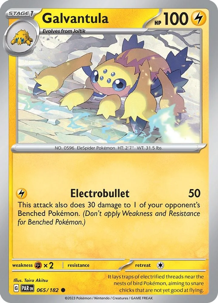 Galvantula (#065/182) (SV04: Paradox Rift) Near Mint Reverse Holofoil