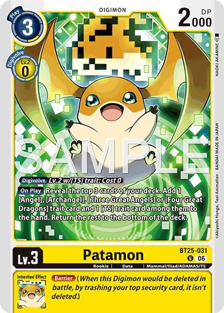Patamon (#BT25-031 U) (Dual Revolution) Near Mint