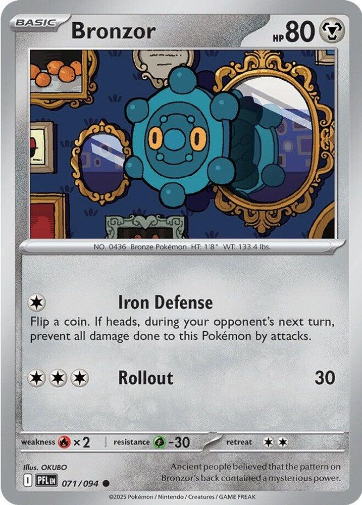 Bronzor (#071/094) (ME02: Phantasmal Flames) Near Mint Reverse Holofoil