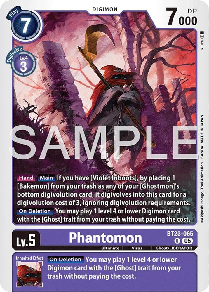 Phantomon (#BT23-065 U) (Hackers' Slumber) Near Mint