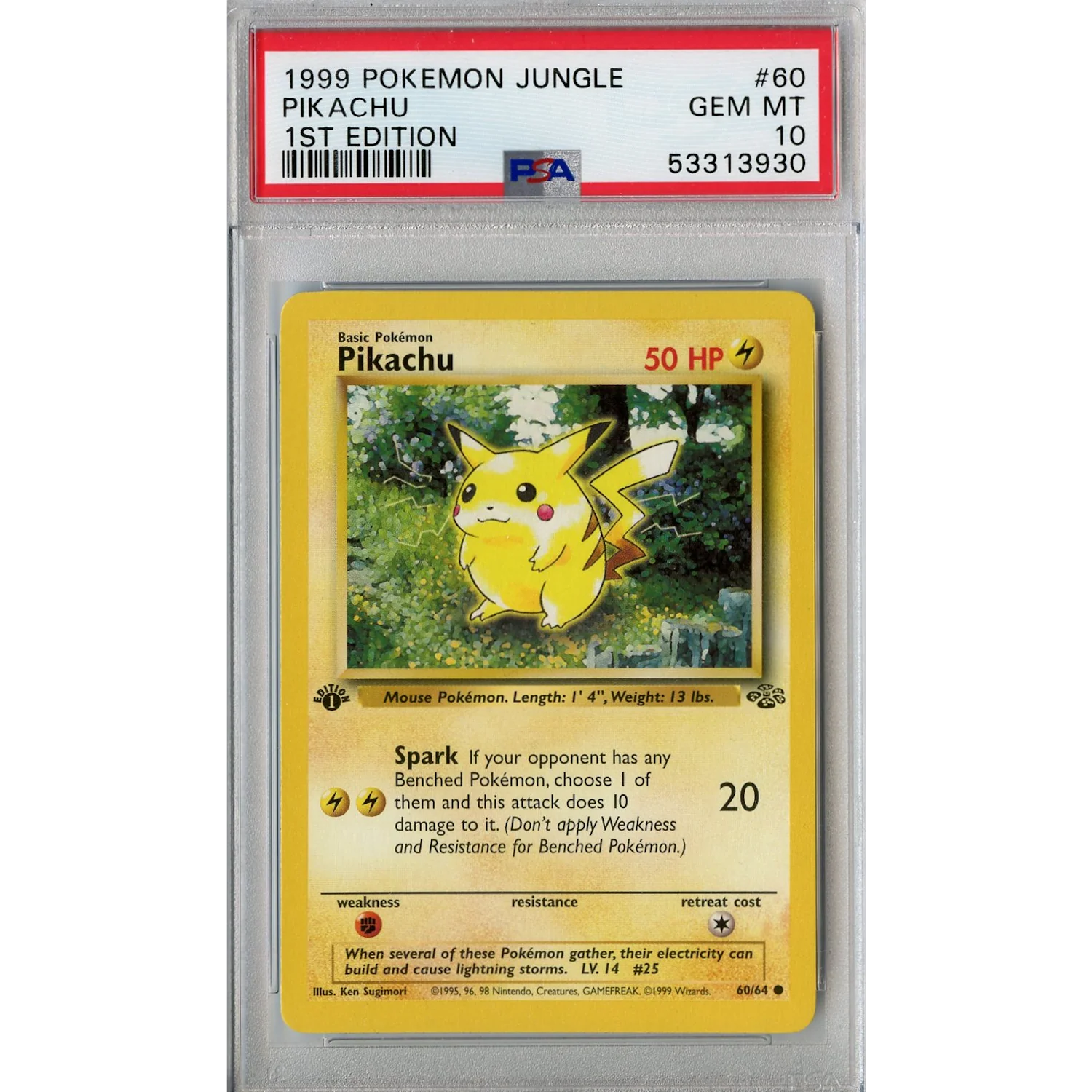Pikachu (60/64) - Common - Jungle 1st Edition [PSA 10]