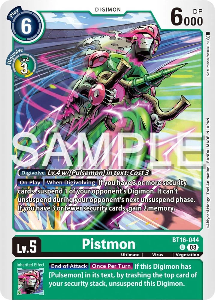 Pistmon (#BT16-044 U) (Beginning Observer) Near Mint