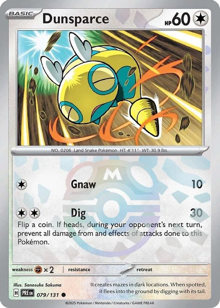 Dunsparce Master Ball Pattern (#079/131) (SV: Prismatic Evolutions) Near Mint Holofoil