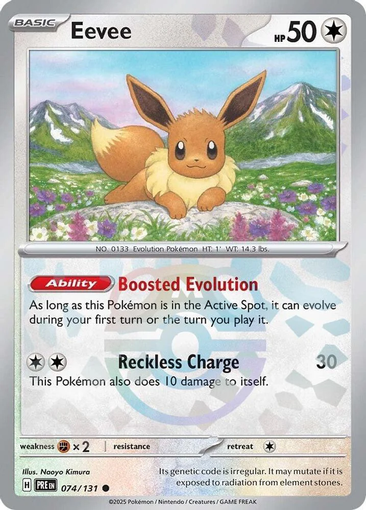 Eevee Master Ball Pattern (#074/131) (SV: Prismatic Evolutions) Near Mint Holofoil