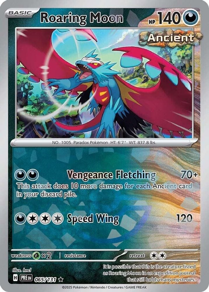 Roaring Moon Poke Ball Pattern (#065/131) (SV: Prismatic Evolutions) Near Mint Holofoil