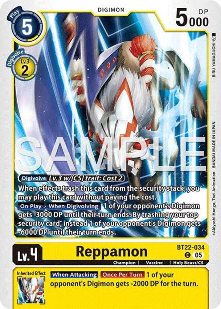Reppamon (#BT22-034 C) (Cyber Eden) Near Mint