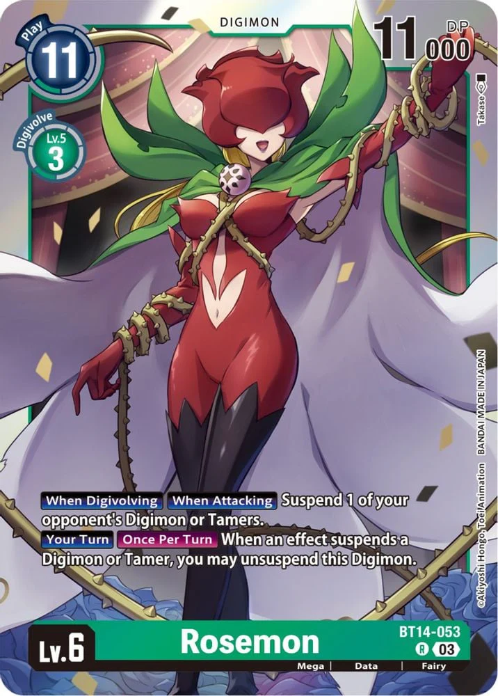 Rosemon (#BT14-053 R) (Blast Ace) Near Mint Foil