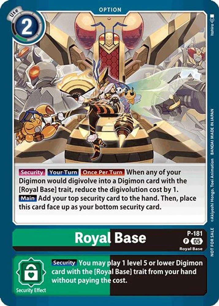Royal Base (Store Tournament 2025 Vol.2 Participation Pack) (#P-181 P) (Digimon Promotion Cards) Near Mint