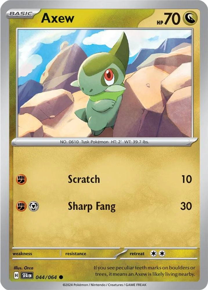Axew (#044/064) (SV: Shrouded Fable) Near Mint Reverse Holofoil