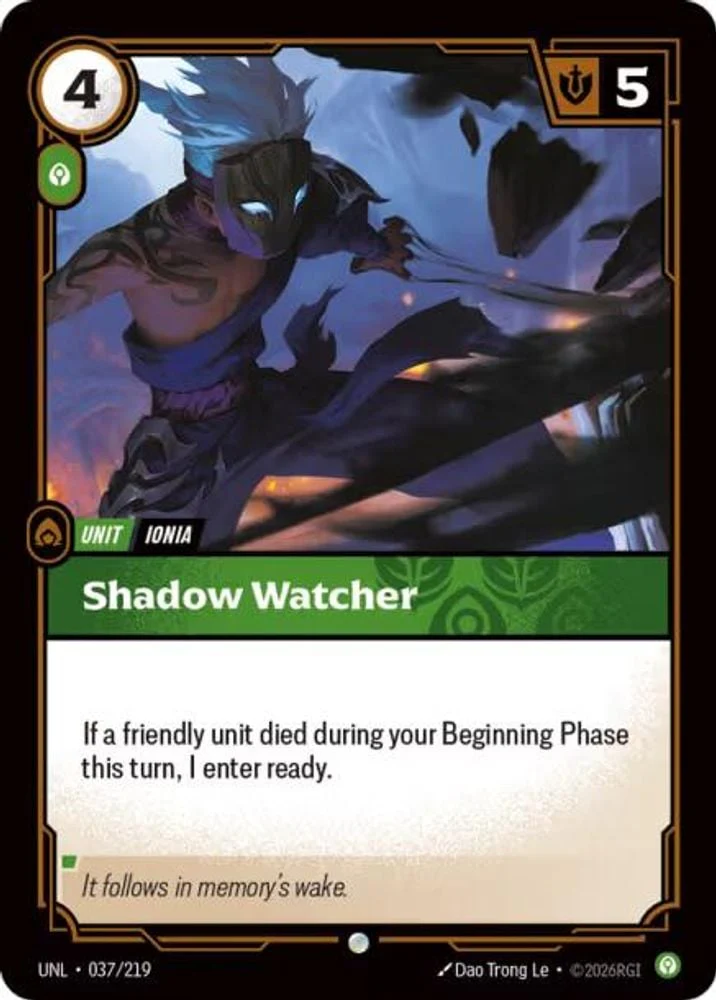 Shadow Watcher (#037/219) (Unleashed) Near Mint