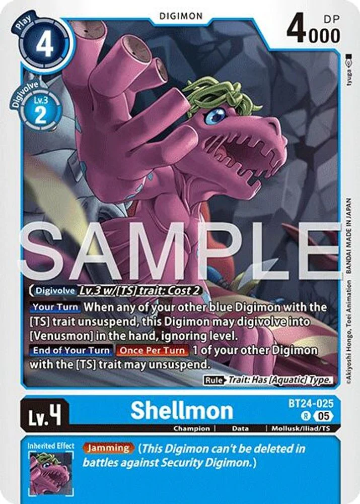 Shellmon (#BT24-025 R) (Time Stranger) Near Mint Foil