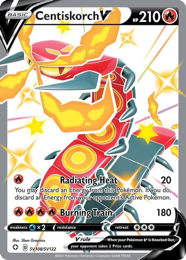 Centiskorch V (#SV108/SV122) (Shining Fates: Shiny Vault) Near Mint Holofoil