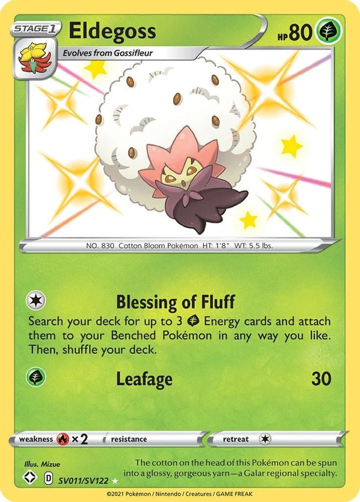 Eldegoss (#SV011/SV122) (Shining Fates: Shiny Vault) Near Mint Holofoil