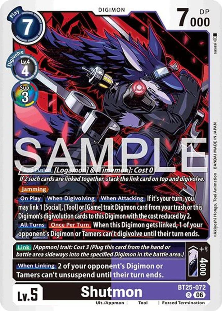 Shutmon (#BT25-072 R) (Dual Revolution) Near Mint Foil